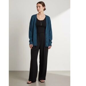 Aritzia Babaton Viscose Cardigan Sweater Women's S Button Up Teal Green Blue